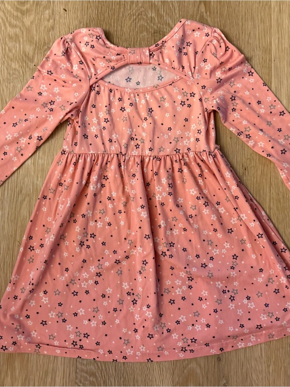 Picapino Girl's Size 4T Star-Print Long Sleeve Twirl Dress - Casual Everyda